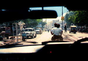 india busy street