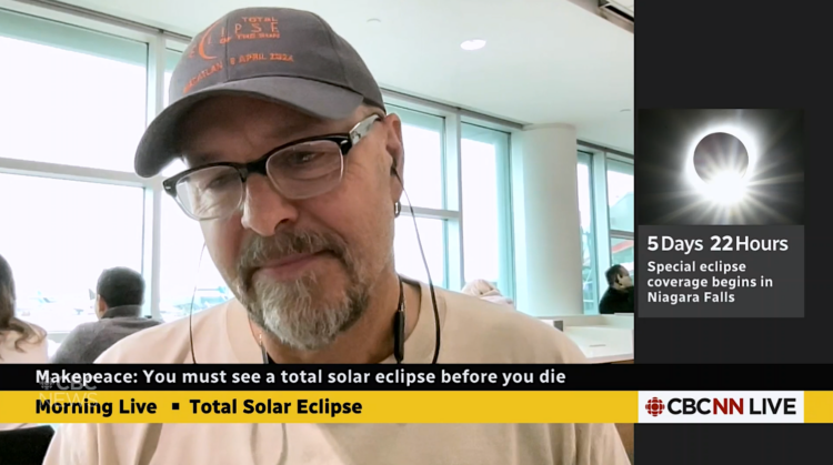eclipseguy on CBC Morning Live April 2, 2024